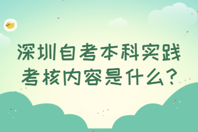 深圳自考本科实践考核内容是什么?